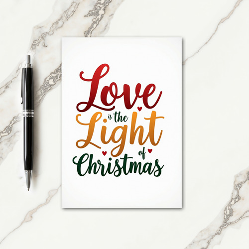 Calligraphic Love Christmas Card