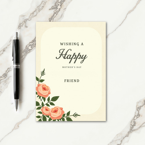 Calligraphic Mothers Day Card