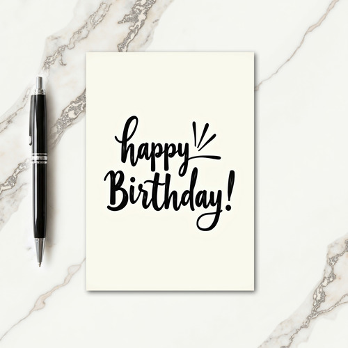 Calligraphy Birthday Card