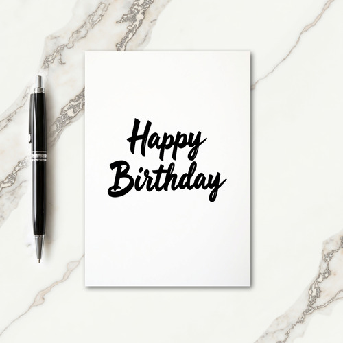 Calligraphy Birthday Message Card