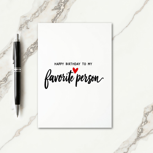 Calligraphy Birthday Person Card