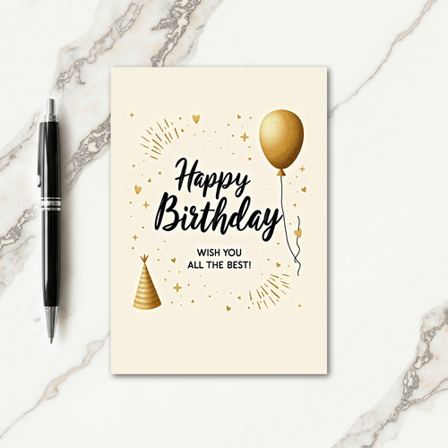 Calligraphy Birthday Wishes Card