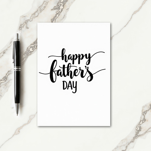 Calligraphy Fathers Day Card