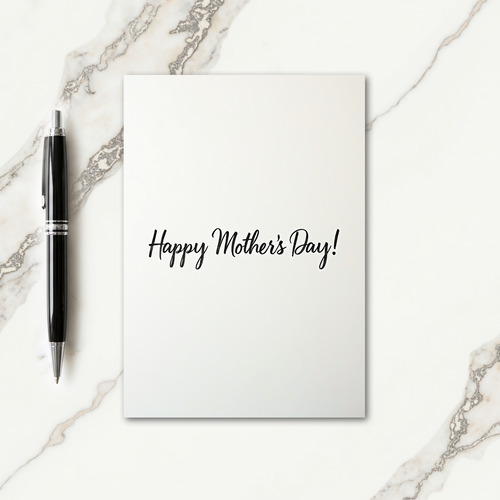 Calligraphy Happy Mothers Day Card