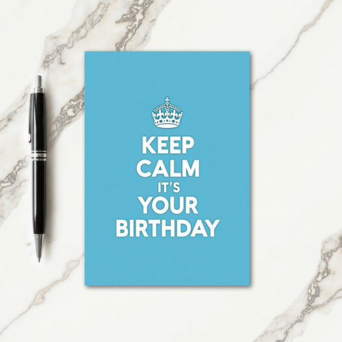 Calm Birthday Typography Card