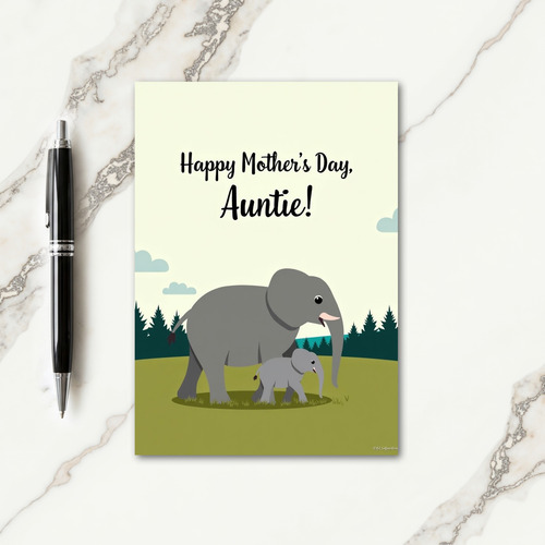 Calm Mothers Day Family Card