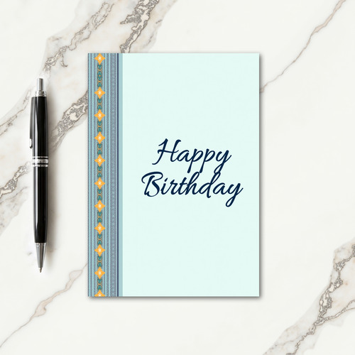 Calm Navy Birthday Card