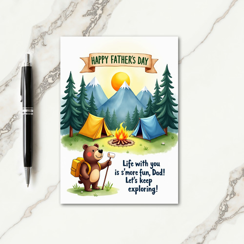 Camping Fathers Day Card