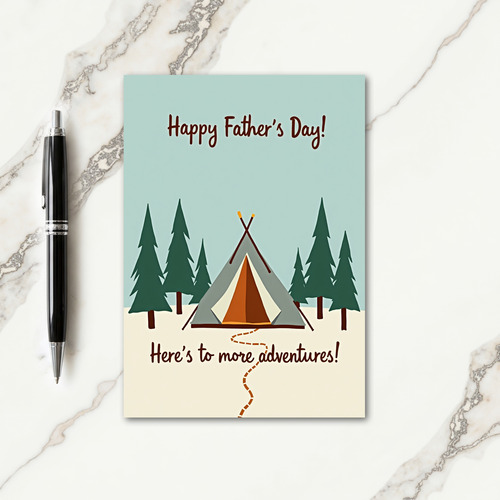 Camping Fathers Day Greeting Card