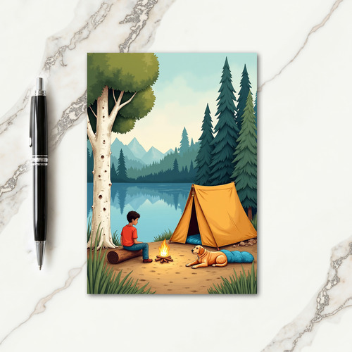 Camping Fathers Day Vista Card