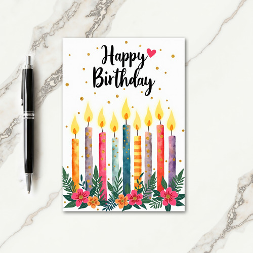 Candle Birthday Celebration Card