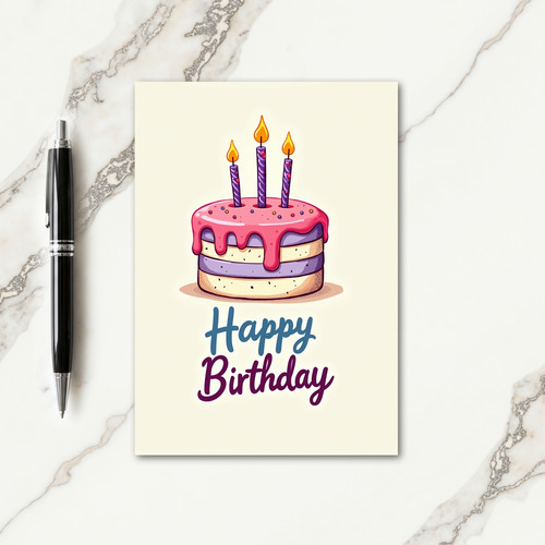 Candle Birthday Wishes Card