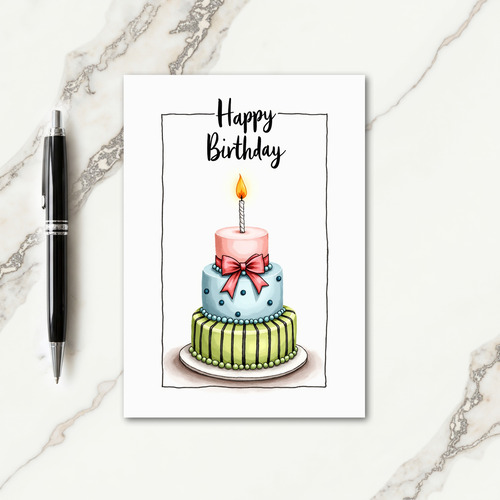Candle Cake Wishes Card
