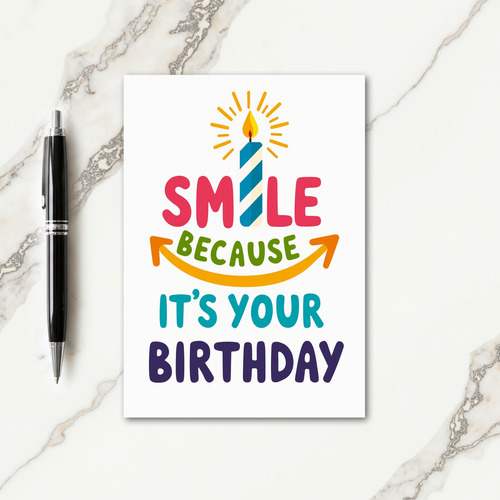 Candle Flame Birthday Card