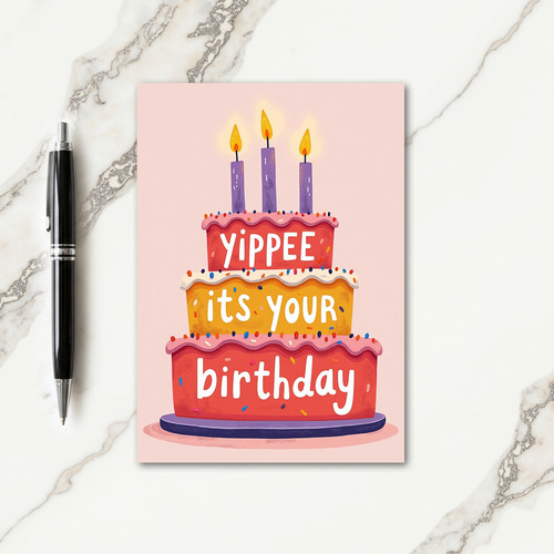 Candle Glow Celebration Card