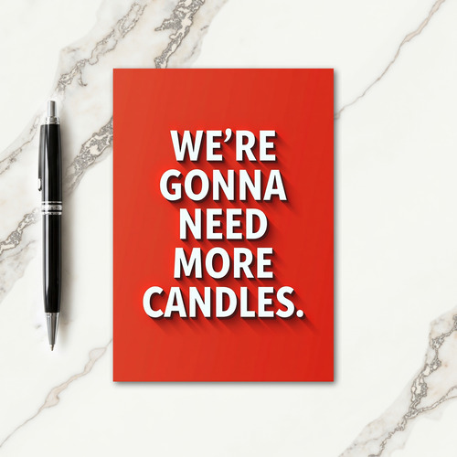 Candle Graphic Birthday Card