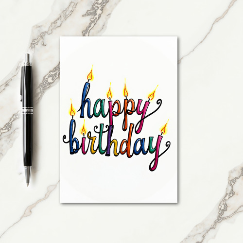 Candle Letter Birthday Card