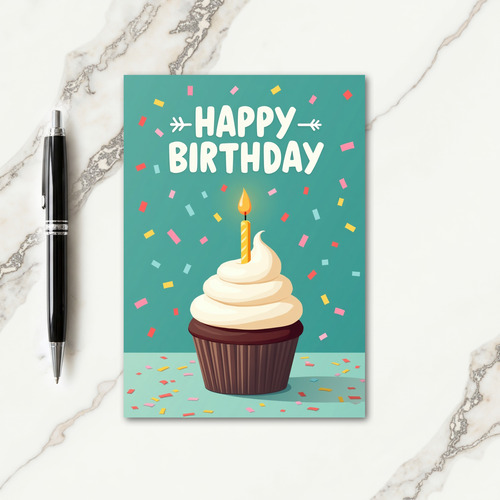 Candle Lit Birthday Card