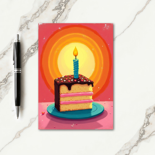Candle Lit Birthday Treat Card