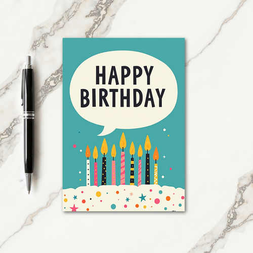 Candle Pattern Birthday Card