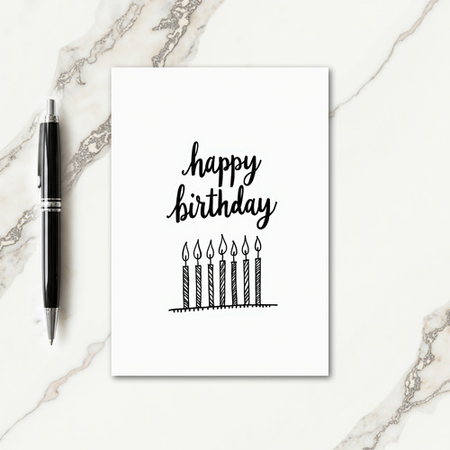 Candle Row Birthday Card