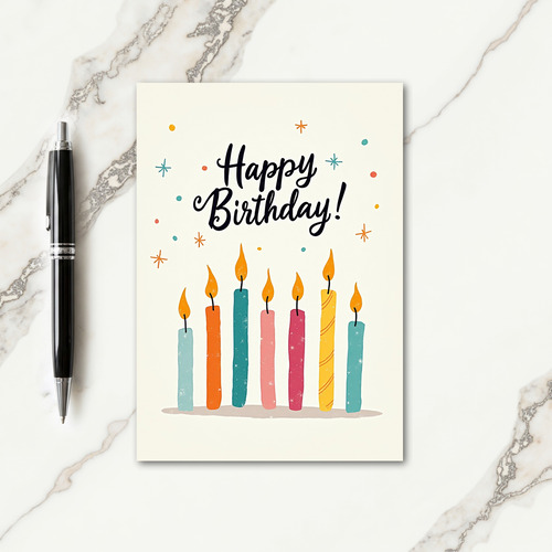 Candlelight Birthday Card