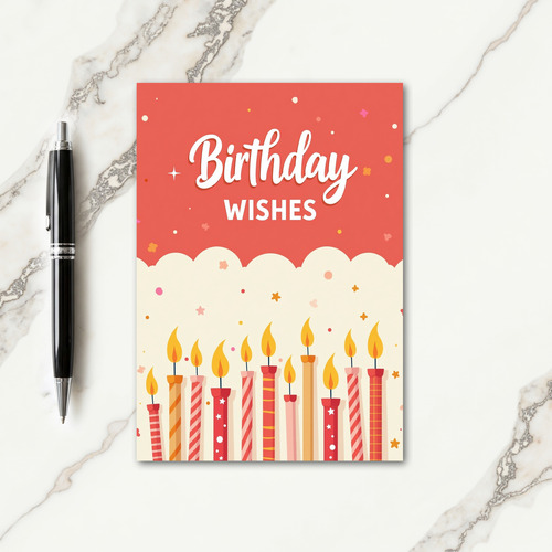 Candlelight Wishes Birthday Card