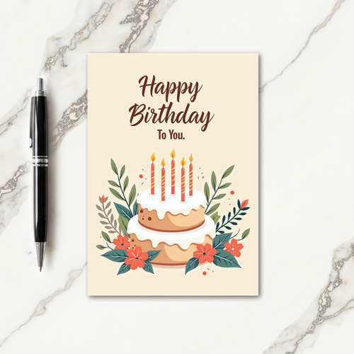 Candlelit Birthday Art Card