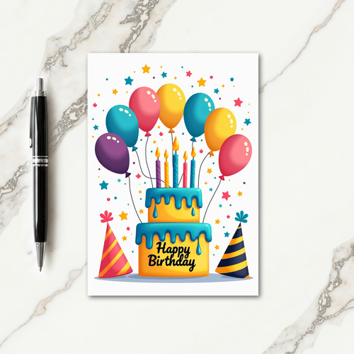 Candlelit Cake Birthday Card