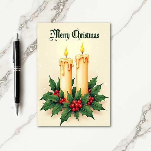Candlelit Christmas Card