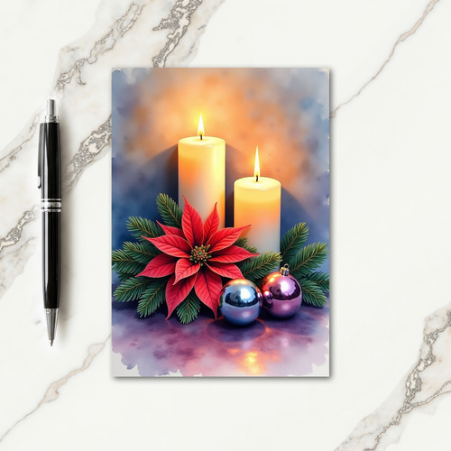 Candlelit Christmas Glow Card