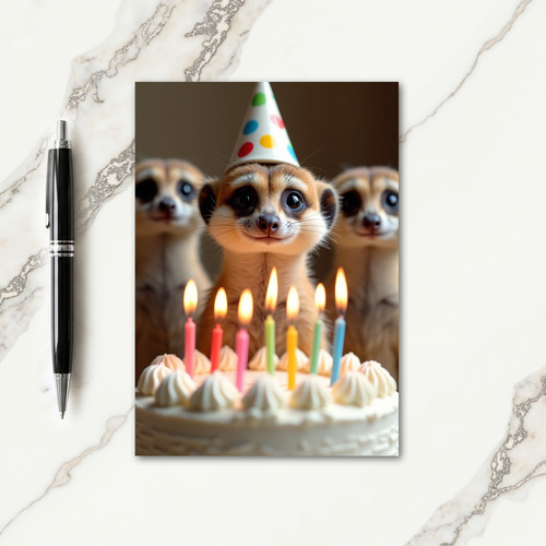 Candlelit Creature Birthday Card
