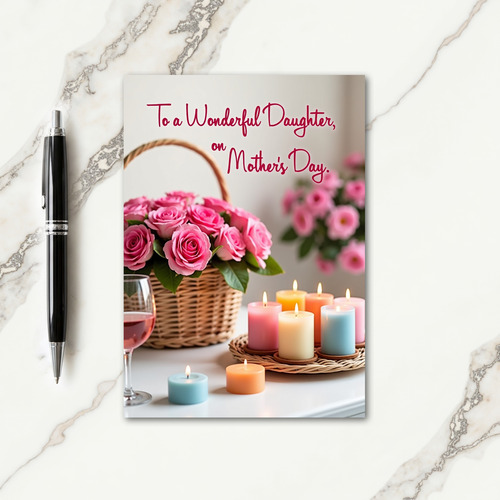 Candlelit Mothers Day Daughter Card