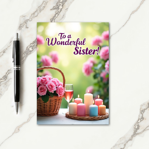 Candlelit Serene Mothers Day Card