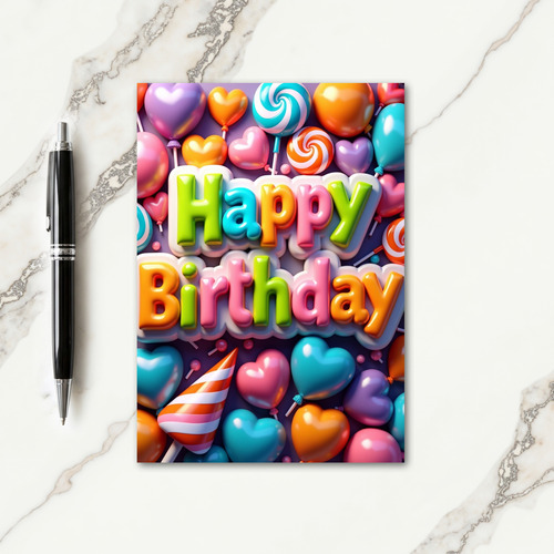 Candy Color Birthday Card