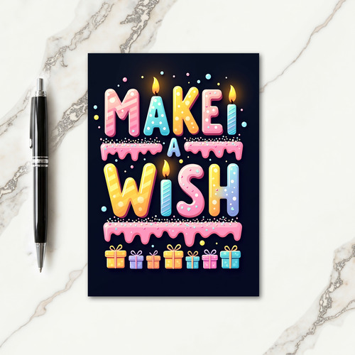 Candy Frosted Birthday Wish Card