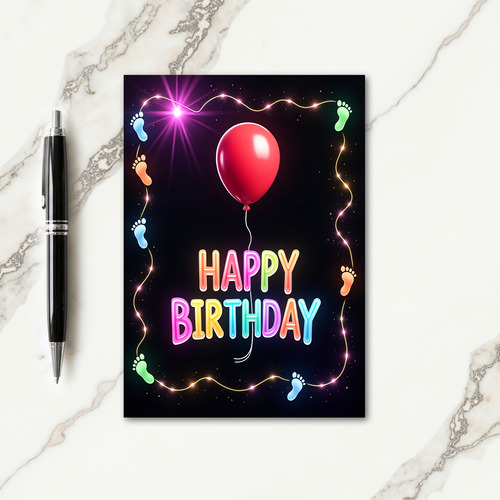 Candy Glow Birthday Card