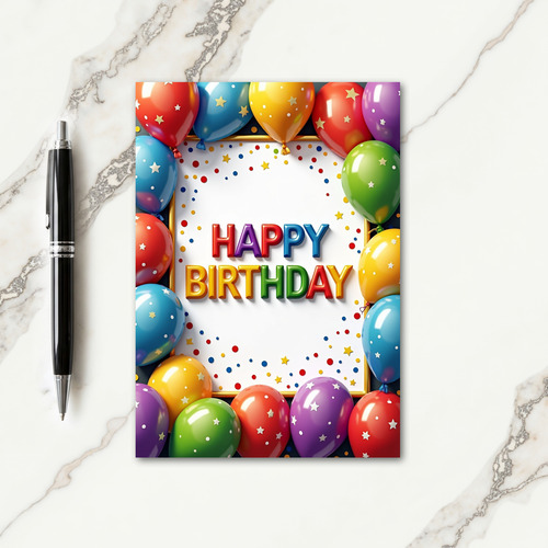 Candy Letter Birthday Card