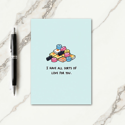 Candy Pile Fathers Day Love Card
