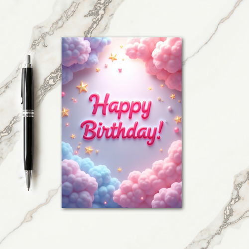 Candy Script Birthday Card