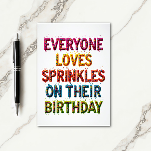 Candy Sprinkles Birthday Card