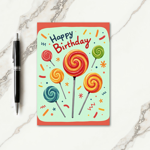Candy Swirl Birthday Card
