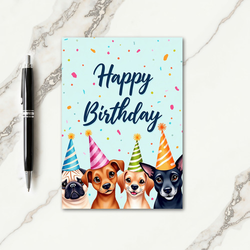 Canine Celebration Birthday Card