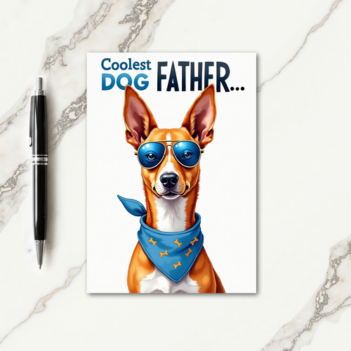 Canine Coolest Fathers Day Card
