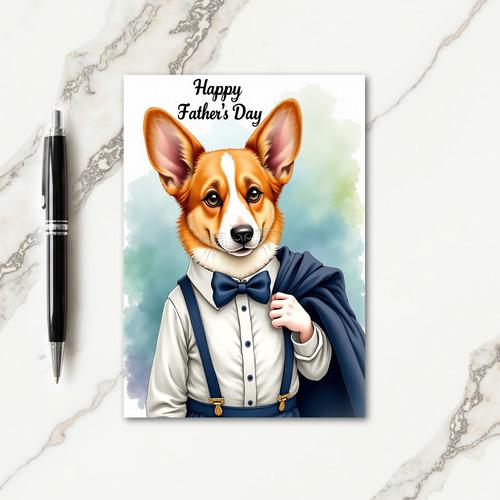Canine Dad Bow Tie Card