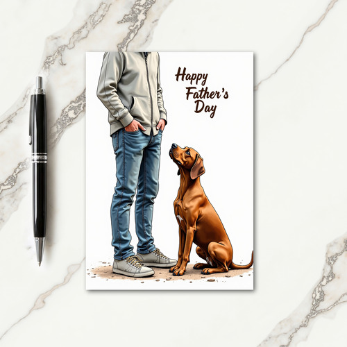 Canine Devotion Fathers Day Card