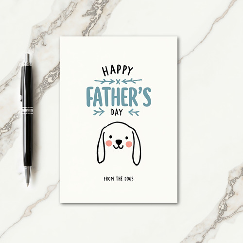 Canine Fathers Day Art Card