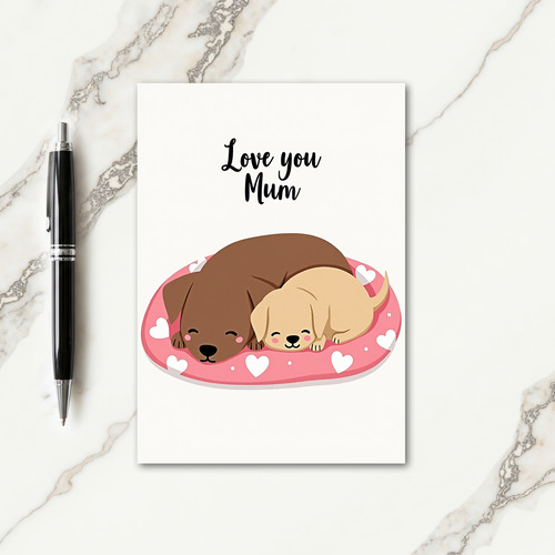 Canine Love Mums Day Art Card