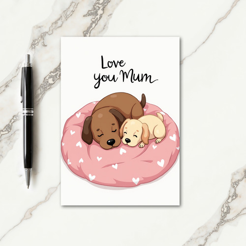 Canine Love Mums Day Card