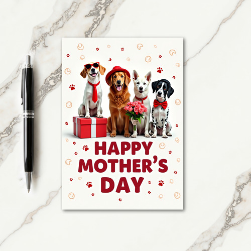 Canine Mothers Day Celebration Card